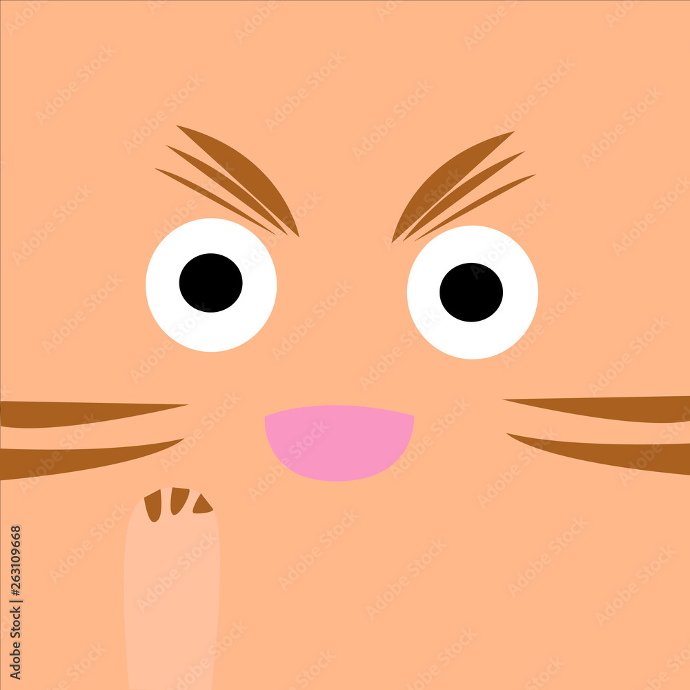 Nice cat. Children's illustration Nice cat. Children's illustration