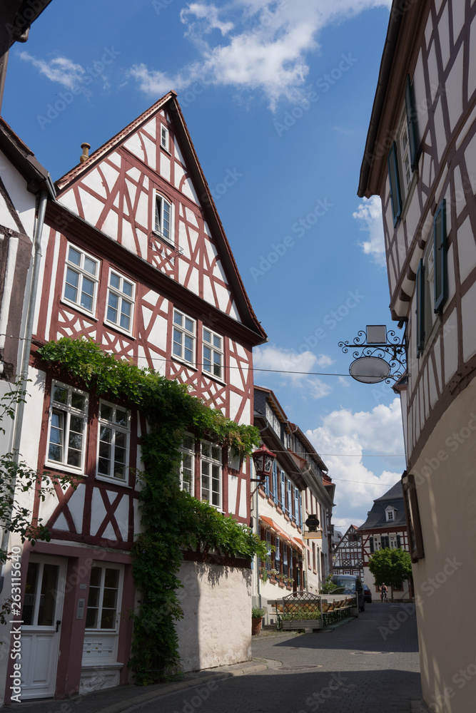 Historische Fachwerkhäuser in Heppenheim / hessische Bergstrasse