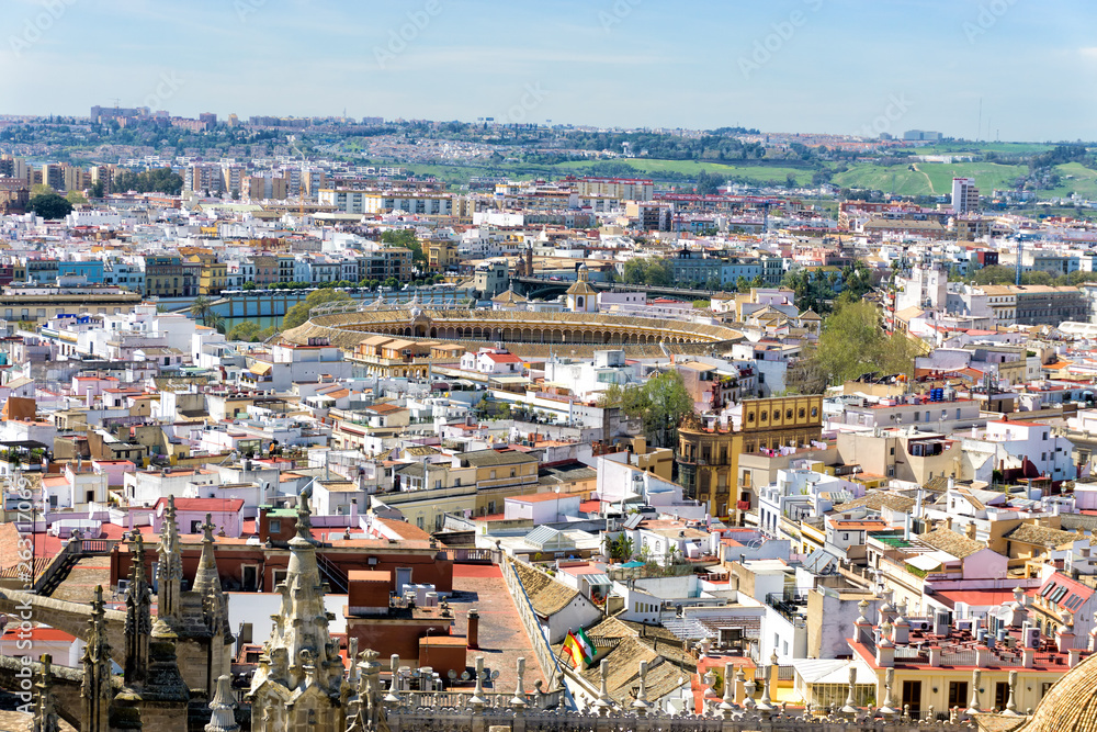Paranoramic view of Seville, Spain