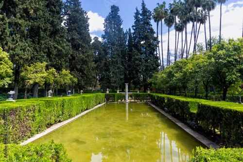 Wallpaper Mural Large Garden of the Real Alcázar Palace in Seville, Spain Torontodigital.ca