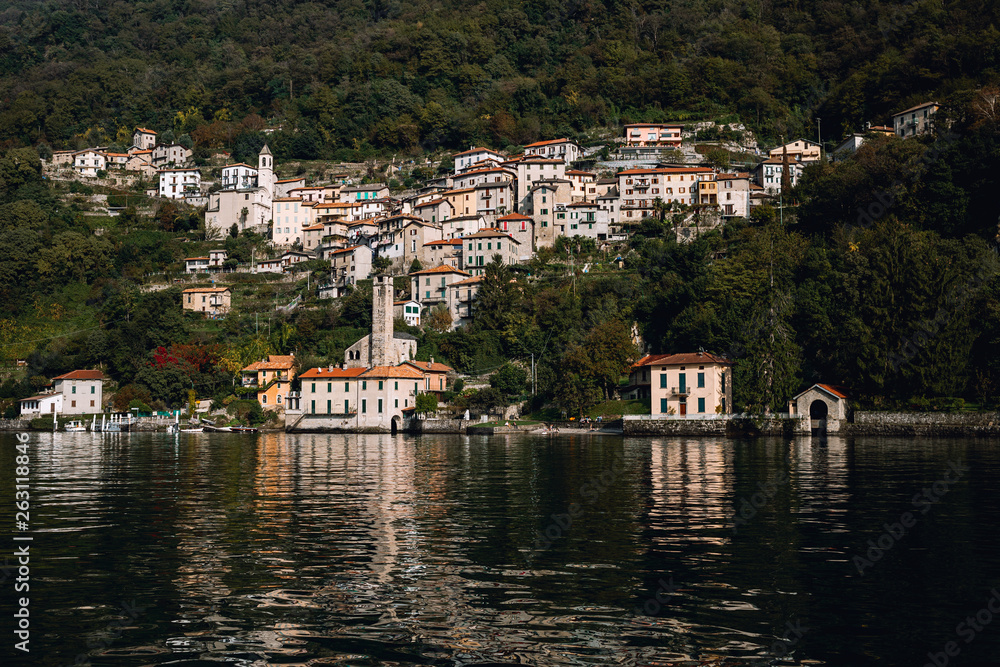 Lake Como in Italy in a beautiful summer day
