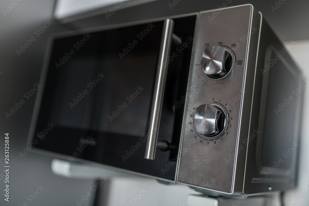 Empty microwave oven in kitchen Empty microwave oven in kitchen