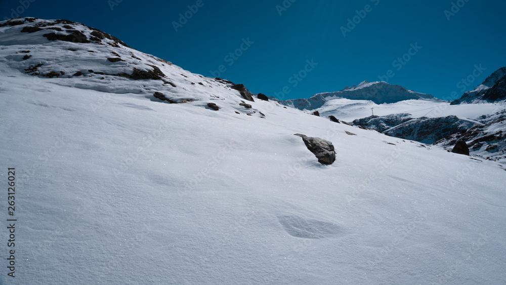 Snowy Landscape on Mountain in Austria