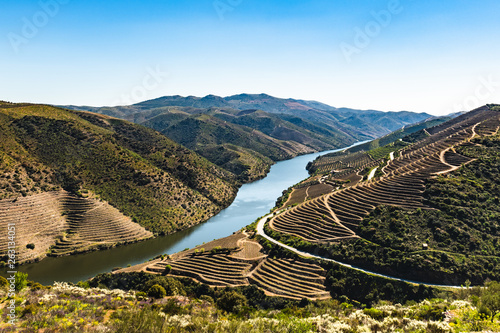 River Douro next to the mouth of the river Coa photo
