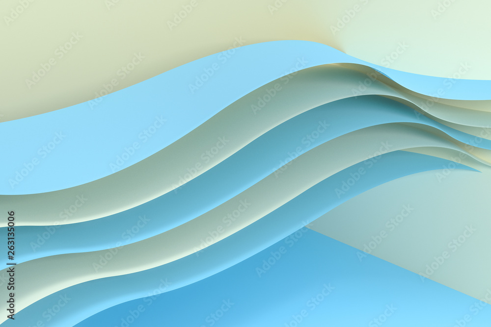 Obraz premium 3d rendering curve paper background, tint color background