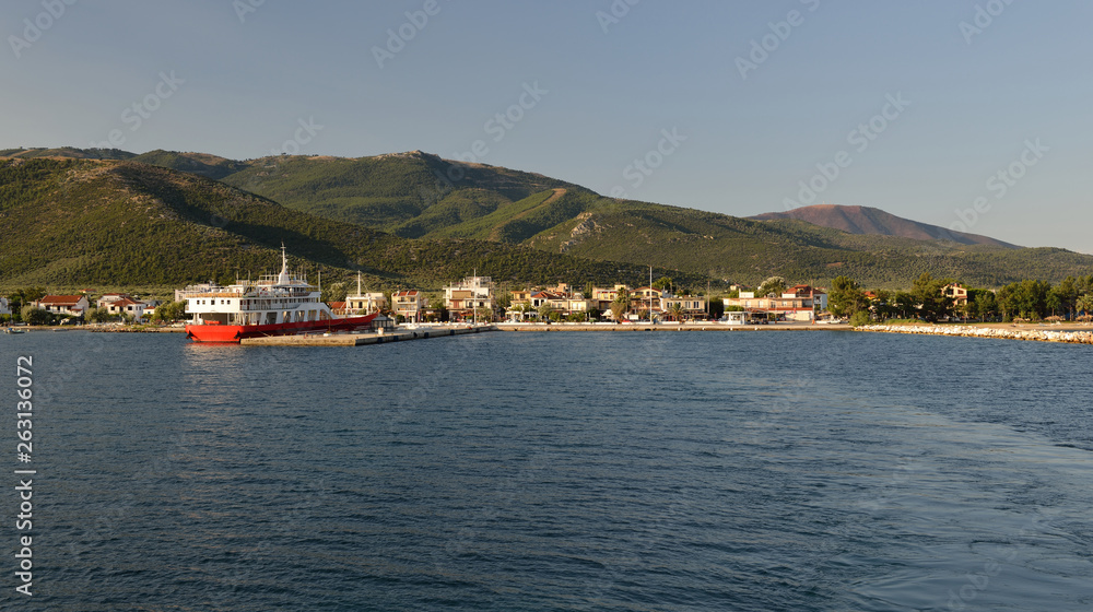 Port Prinos on Thassos island, Greece.