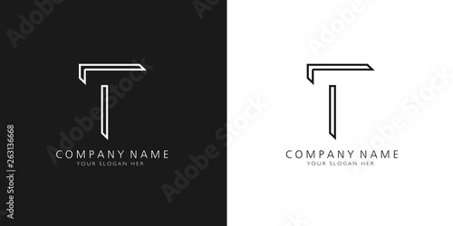 t logo letter design