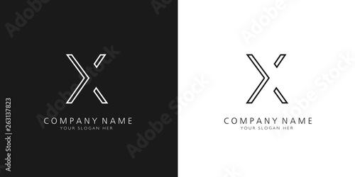 x logo letter design