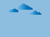 Illustration of cloud background. Design gradient blue background. Design print for background, illustration, wallpaper, banner, paper. Set 1