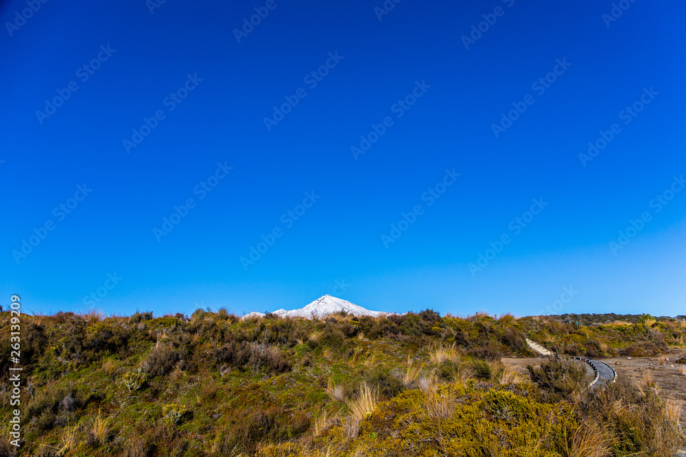 Mount Ruapehu, Tongariro national park - blue skies