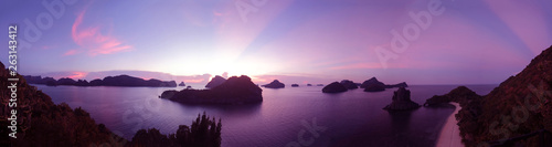 Panorama sunset views of the Island at Ang Thong Archipelago