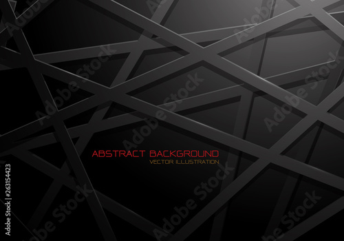 Fototapeta Abstrakcjonistyczny czarny siatki linii krzyża wzoru nasunięcia projekta tła wektoru nowożytna futurystyczna ilustracja.