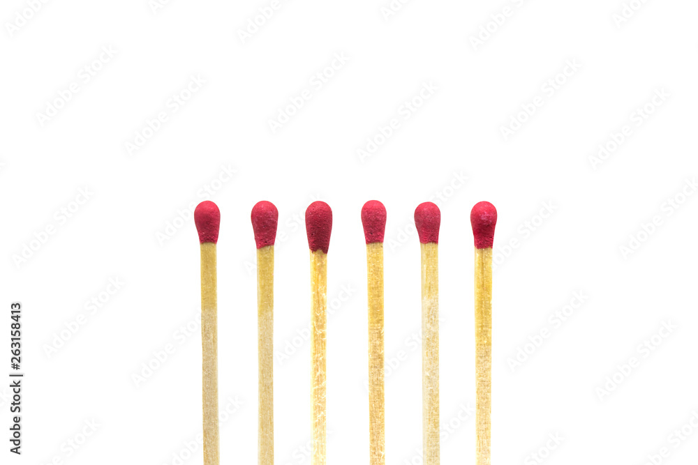 Group of wooden matches stick isolated on white background. Group of wooden matches stick isolated on white background.