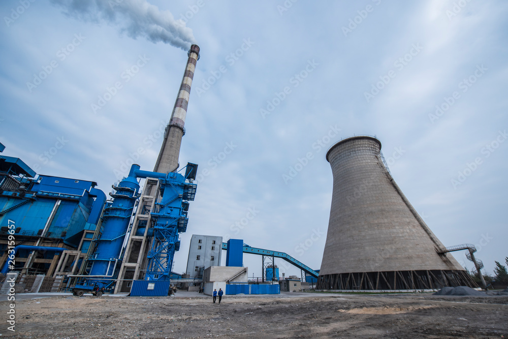 Obraz premium Mechanical Equipment and Building Structure of a Paper Mill
