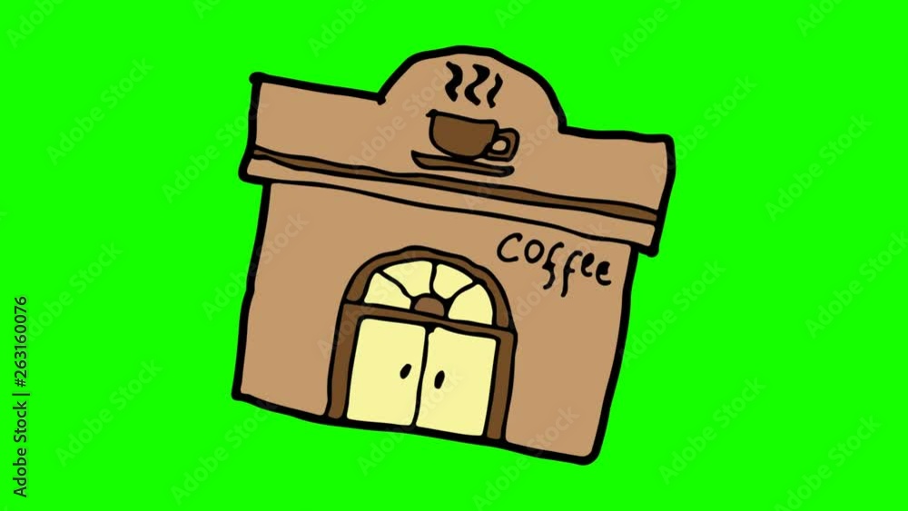 kids drawing green screen with theme of coffee shop kids drawing green screen with theme of coffee shop