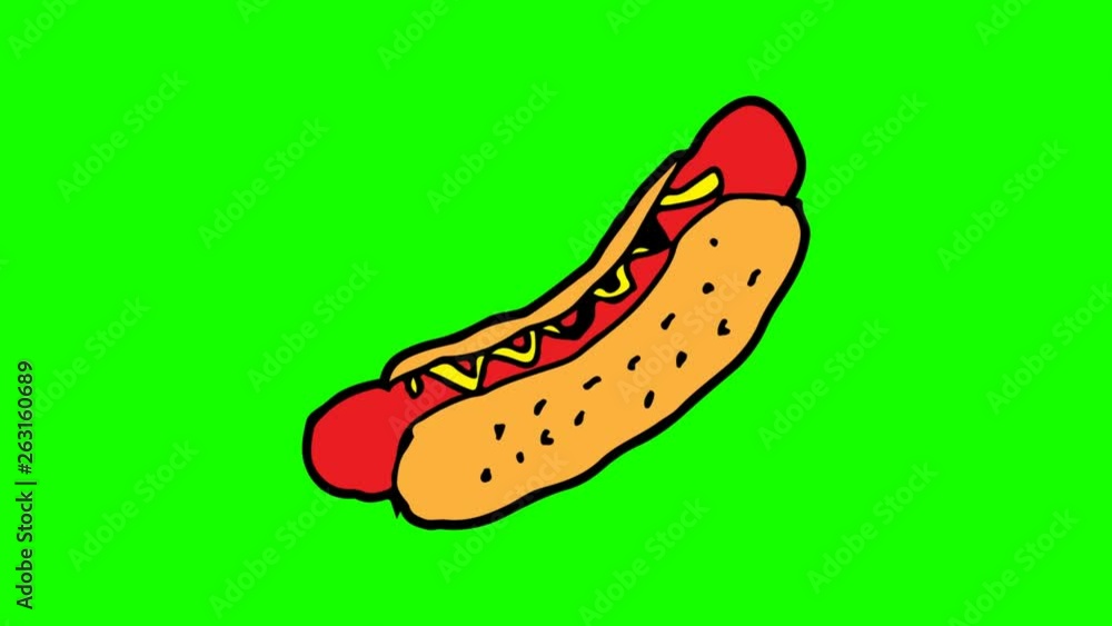 kids drawing green screen with theme of Hot dog kids drawing green screen with theme of Hot dog