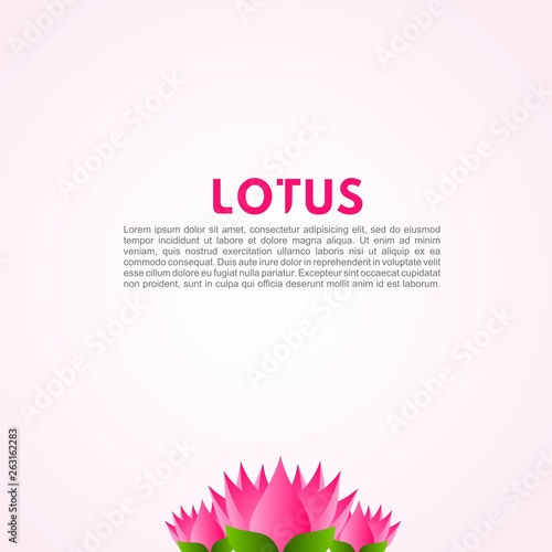 pink purple lotus flower beauty poster Design template 