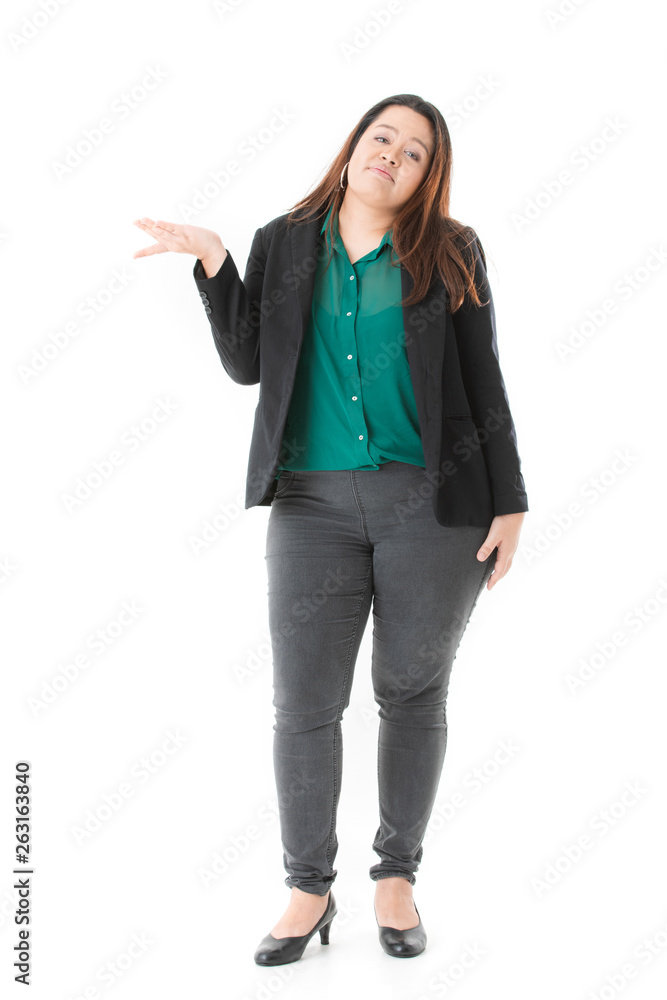 plump lady in smart casual plump lady in smart casual