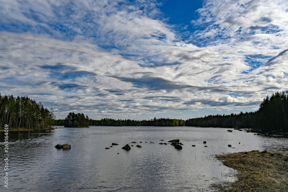 nice pattern of clouds in a blue sky nice pattern of clouds in a blue sky