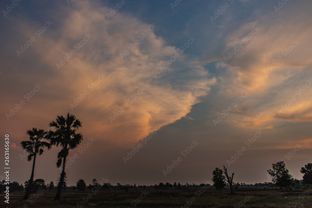 Obraz premium Landscape Sunset sky