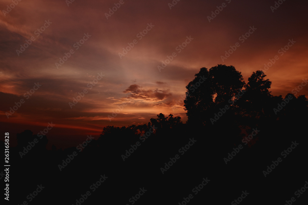 Landscape Sunset sky