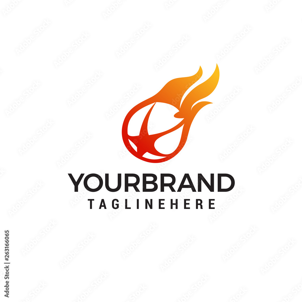 Flaming ball star logo design template Vectors Flaming ball star logo design template Vectors