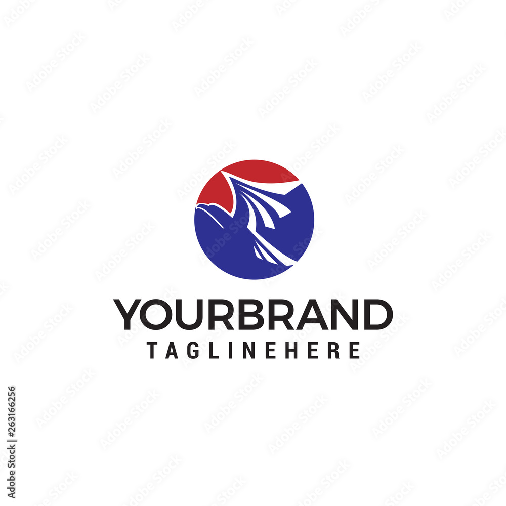 Eagle circle logo design concept template vector Eagle circle logo design concept template vector