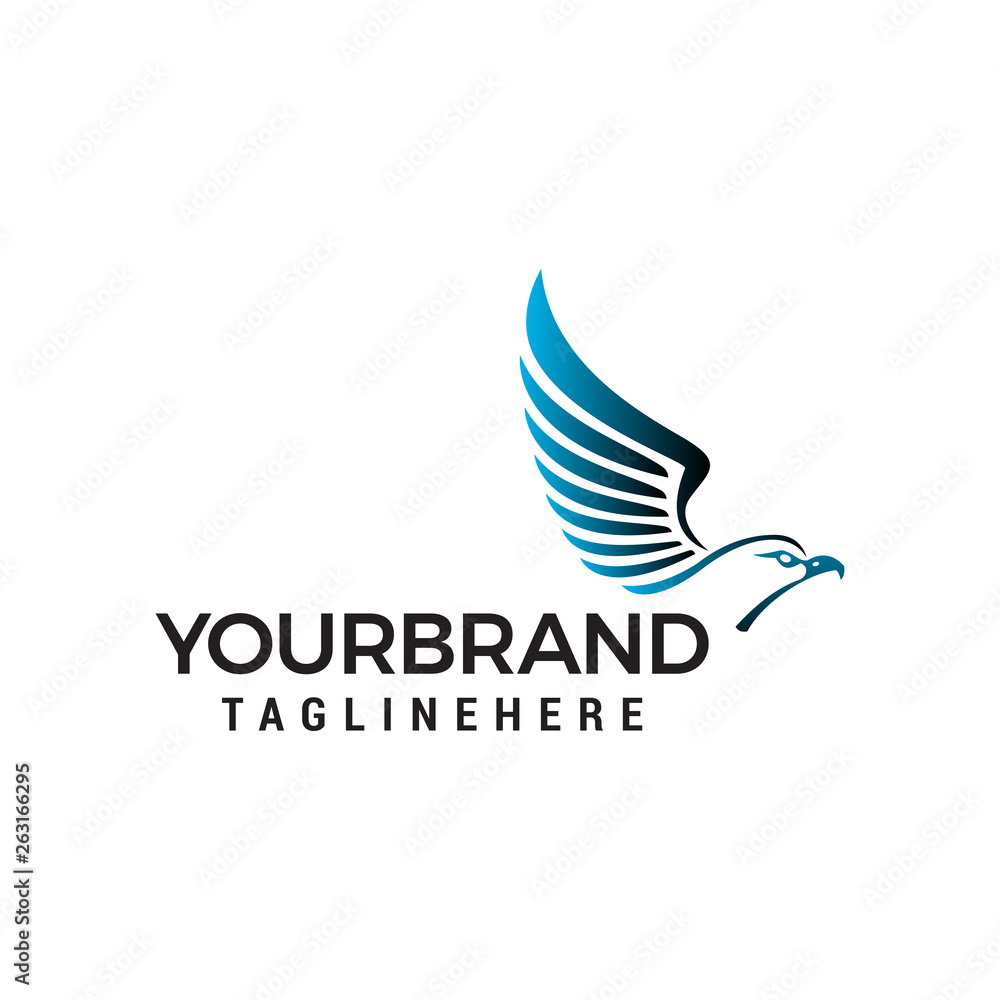head eagle wings logo design concept template vector head eagle wings logo design concept template vector