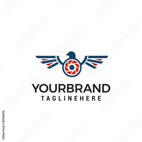 drone photography logo design concept template vector