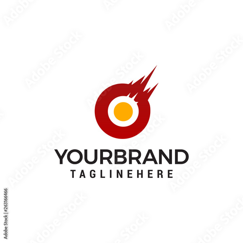 ball fall down logo design concept template vector