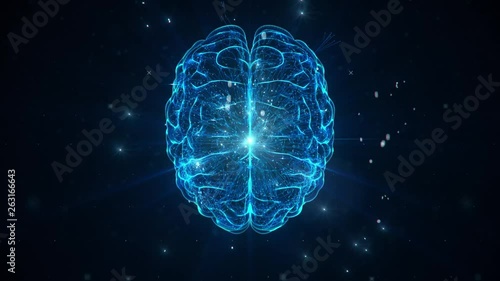 AI Artificial intelligence digital brain, big data deep learning computer machine IoT Internet of Things. Futuristic quantum computing abstract background