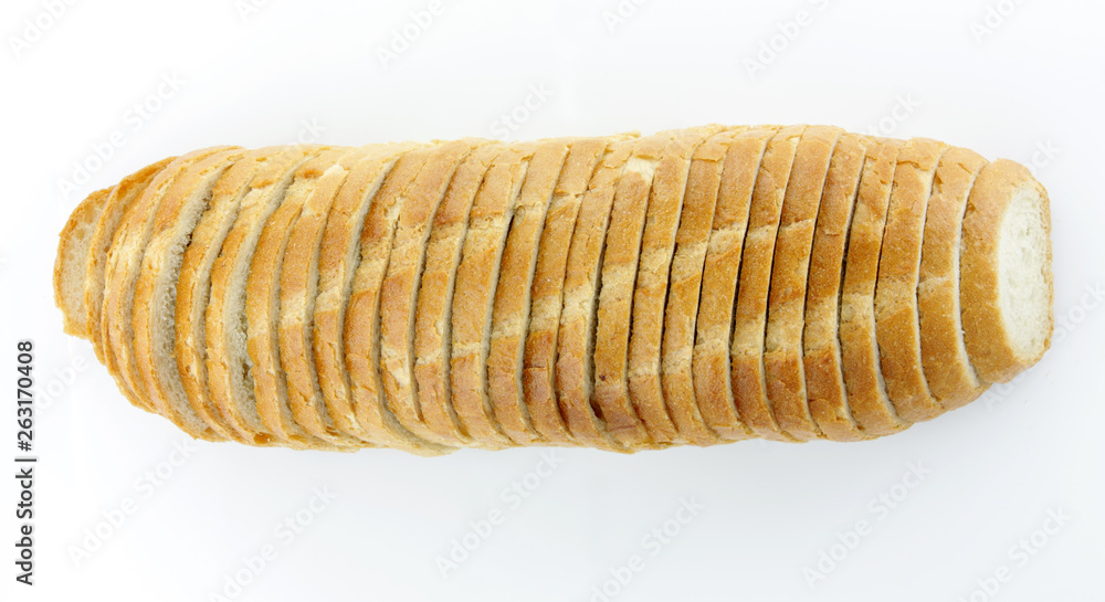 slices of bread isolated on white background slices of bread isolated on white background