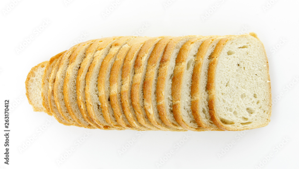 slices of bread isolated on white background slices of bread isolated on white background
