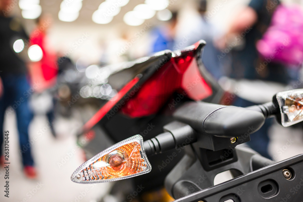Turn signal on sports bike Turn signal on sports bike
