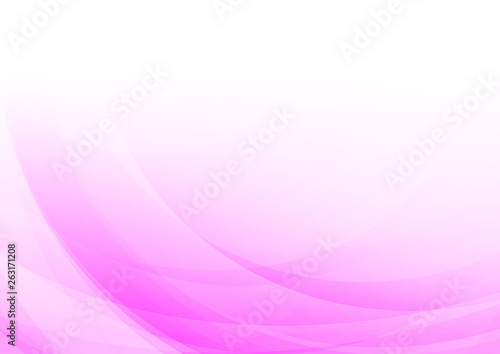 Curved abstract white pink background