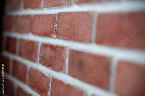 Blurred of concrete brickwork wall, abstract background.
