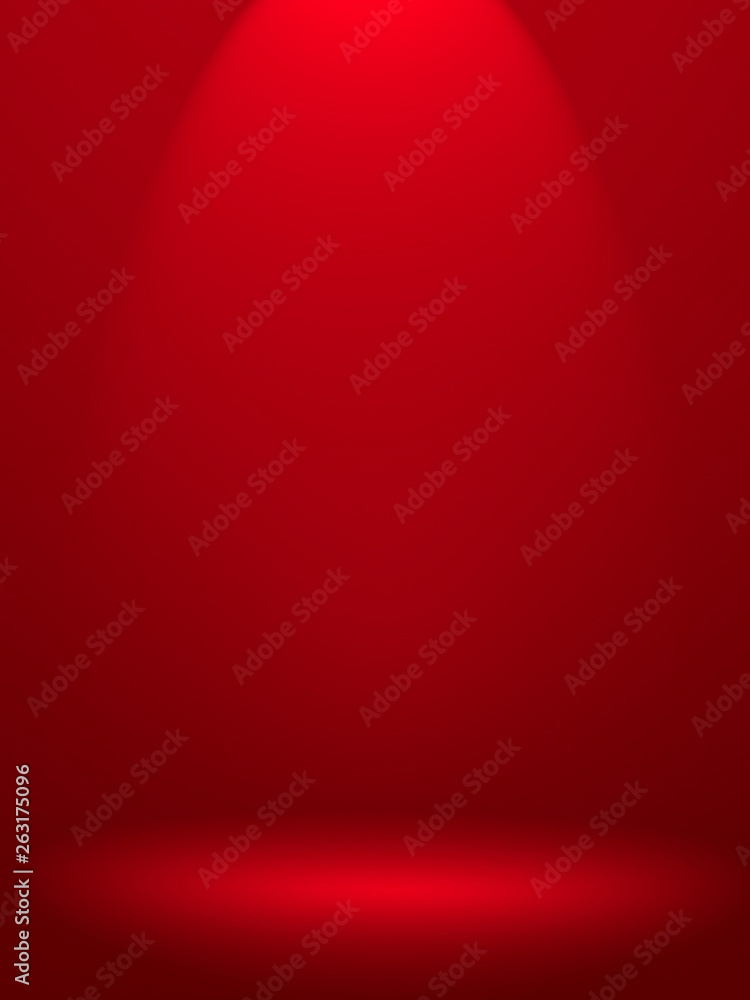 Abstract red background for web design templates, valentine, helloween, christmas, product studio room and business report with smooth gradient color.