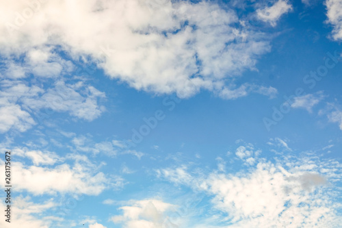 Blue sky with white clouds