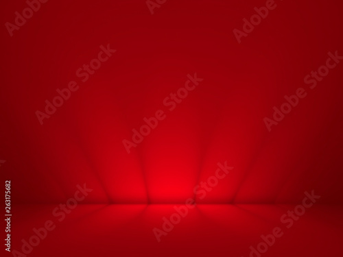 Abstract red background for web design templates, valentine, helloween, christmas, product studio room and business report with smooth gradient color.