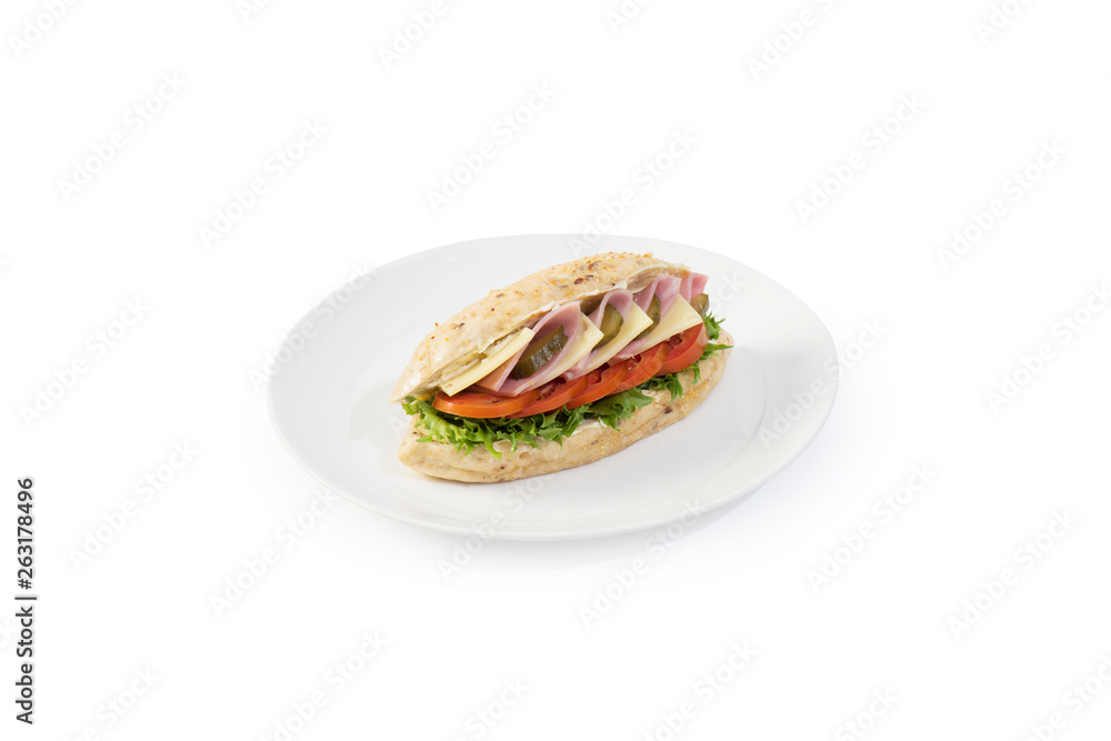sandwich isolated on white