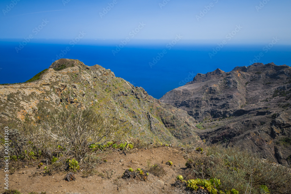 Fantastic view of the coast in the Anaga peninsula. Tenerife. Canary Islands. Spain Fantastic view of the coast in the Anaga peninsula. Tenerife. Canary Islands. Spain