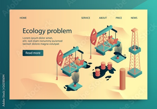 Vector Illustration is Written Ecology Problem.