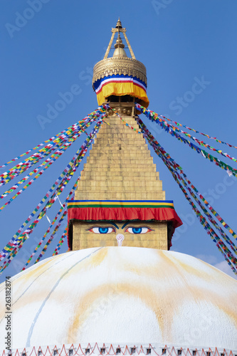 Kathmandu Nepal Boudhanath Stupa is one of the largest Buddhist stupas in the world. It is the center of Tibetan culture in Kathmandu.