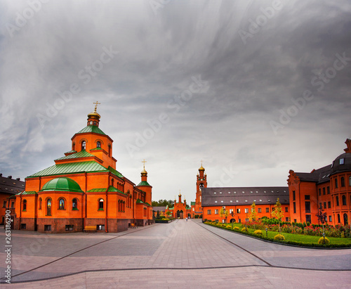 Kiev, Ukraine. Goloseevo monastery church photo