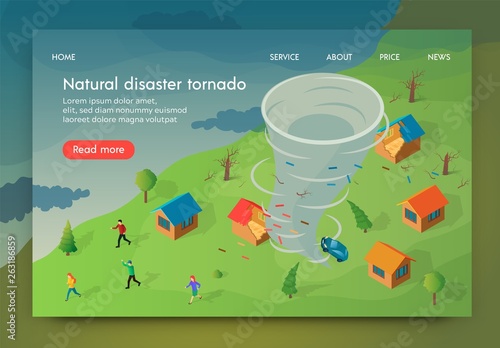 Isometric is Written Natural Disaster Tornado.