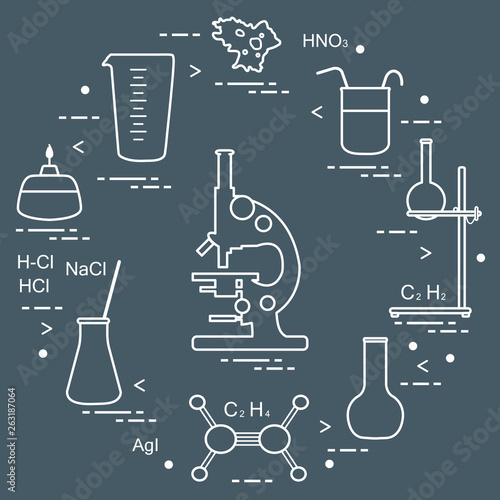 Chemistry scientific, education elements.