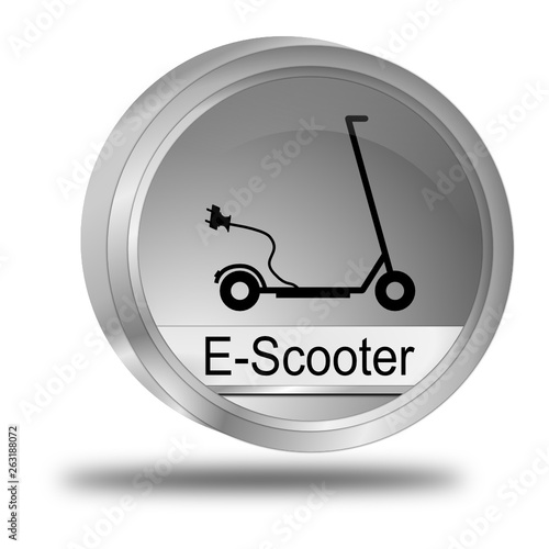 E-Scooter Button - 3D illustration