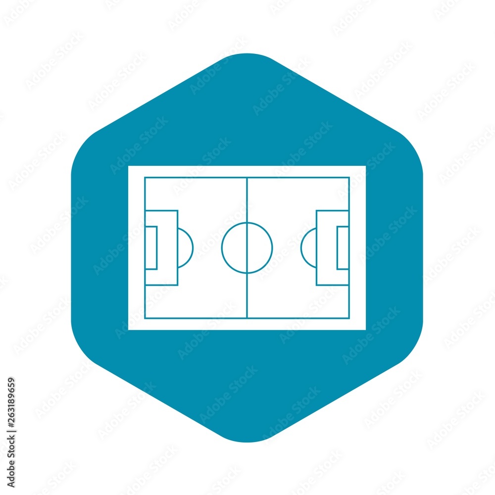 Soccer field icon. Simple illustration of soccer field vector icon for web Soccer field icon. Simple illustration of soccer field vector icon for web