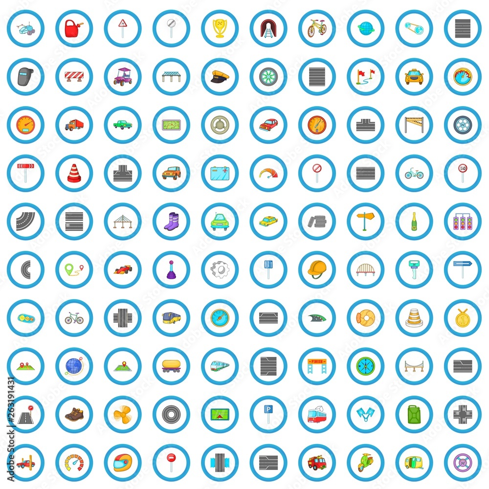 100 traffic icons set in cartoon style for any design vector illustration 100 traffic icons set in cartoon style for any design vector illustration