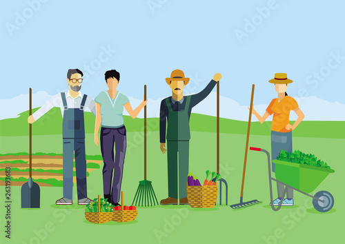 Gärtner arbeiten im Garten